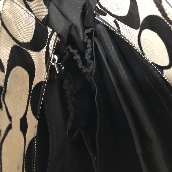 Coach Signature XL Baby Diaper Tote Bag Black EUC